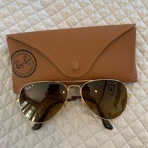 Ray-Ban Light Brown Gradient Aviator Sunglasses